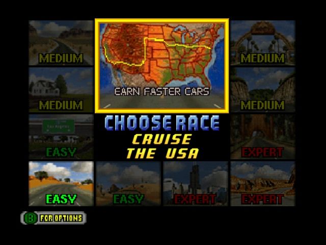 Cruis'n USA screenshot 4 for Nintendo 64